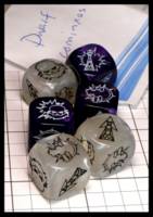 Dice : Dice - Game Dice - Comixininos Dwarf Silver and Purple - JA Collection Mar 2024